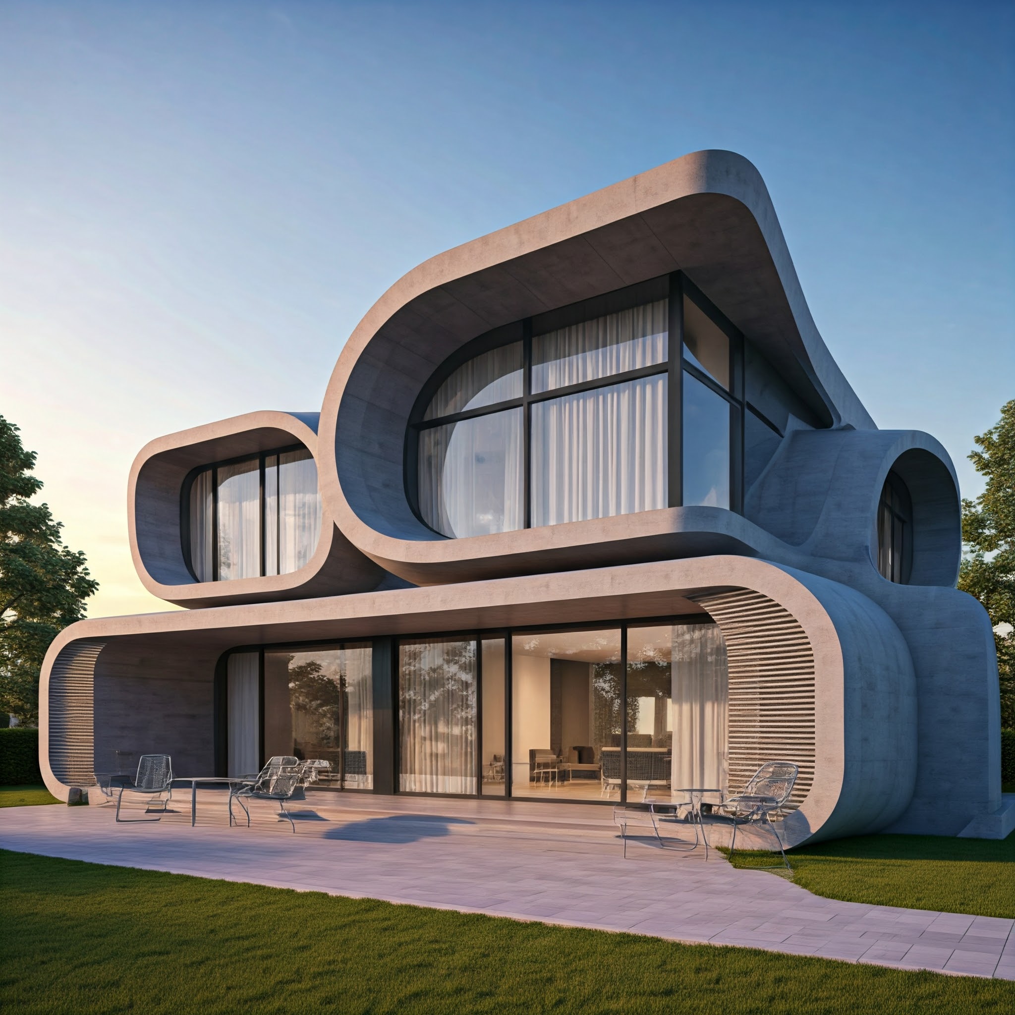 Symphony villa — Bytyk configuration BYT-02, architectural render.
