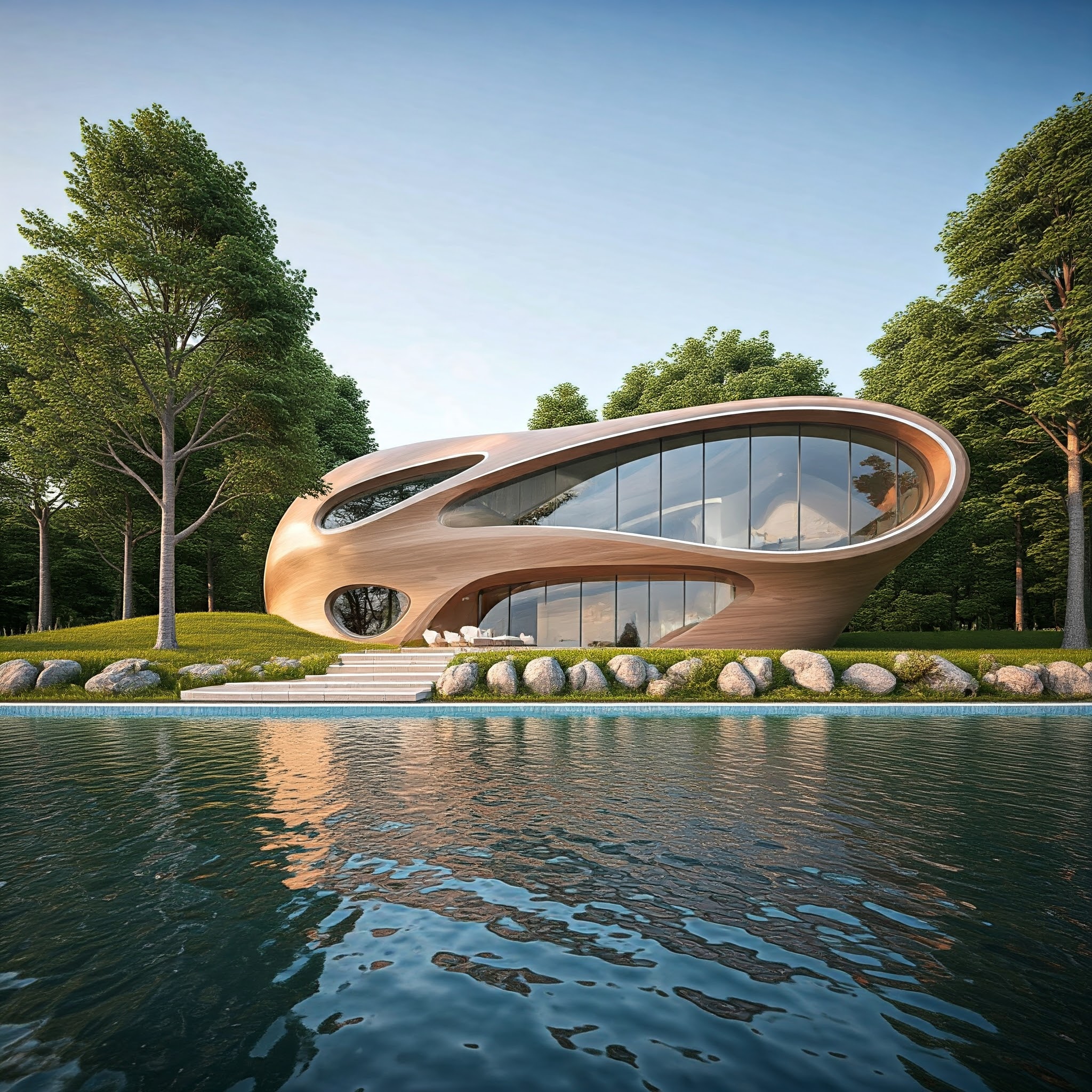 Eye villa — Bytyk configuration BYT-05, architectural render.