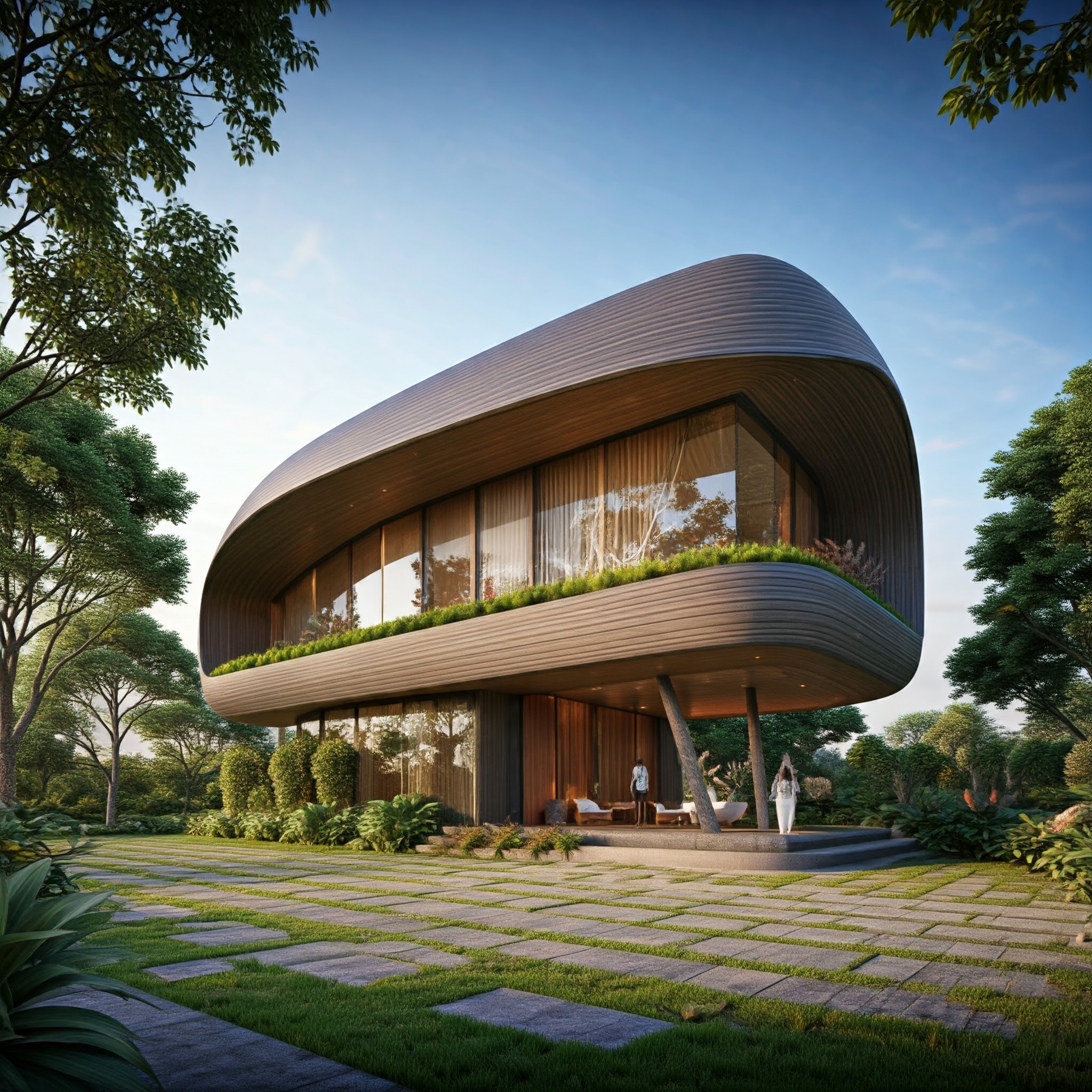 Signature villa — Bytyk configuration BYT-08, architectural render.
